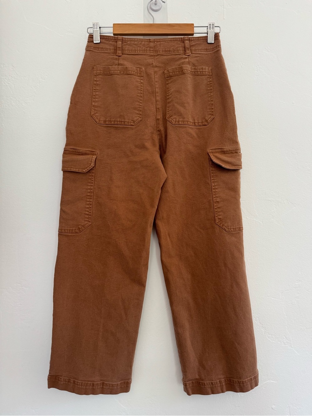 Z Supply Noah Cargo Pant Stretch Cotton Twill Lyocell Chestnut Brown - Picture 4 of 14
